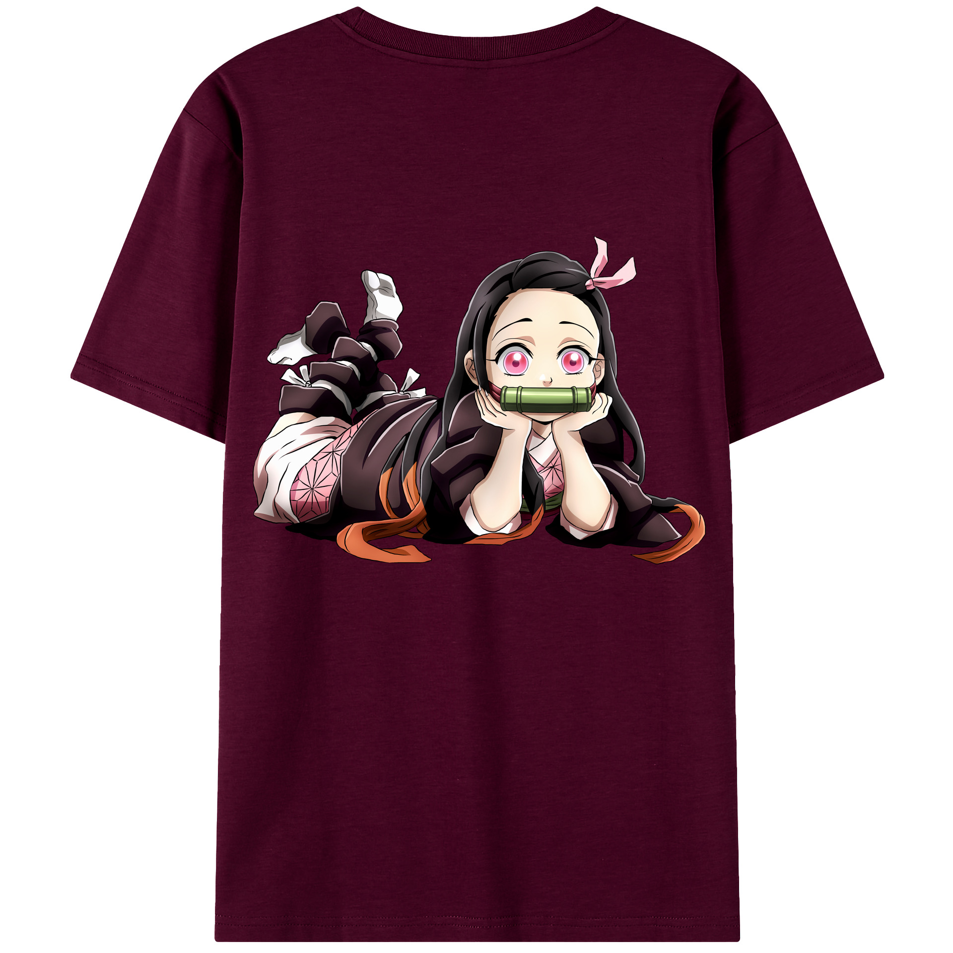 （画像用） 鬼滅の刃（きめつのやいば）竈門 禰󠄀豆子／かまど ねずこ Kamado Nezuko レディース半袖Tシャツ(バックプリント)